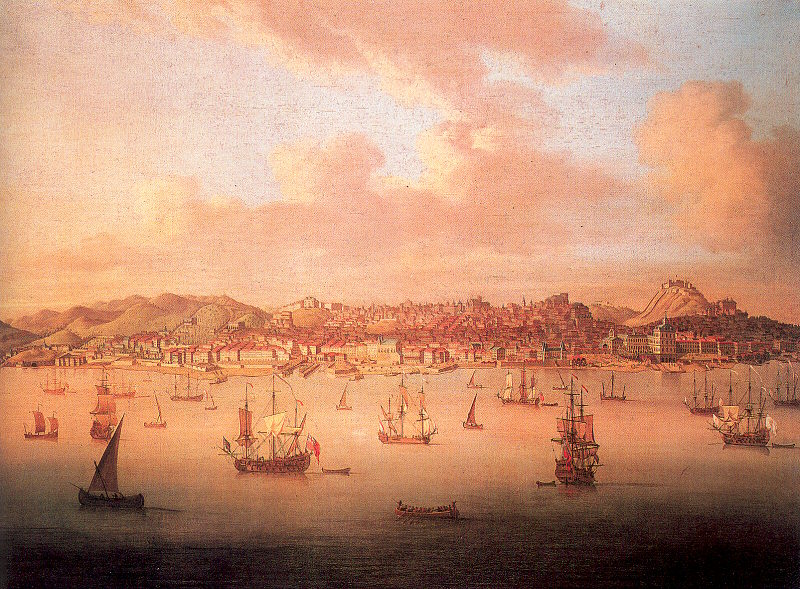 The British Fleet Sailing into Lisbon Harbor